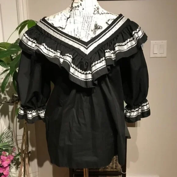 Vintage Square Up Western Folklore Country Southwest 2 piece set, size L/XL